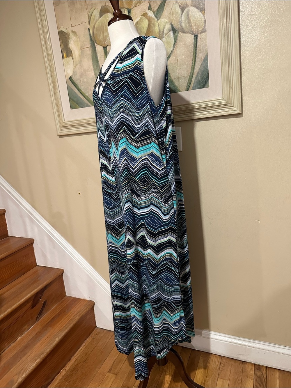 Sami & Jo Plus Size 2X Blue Jumpsuit with Pockets - Picture 6 of 8